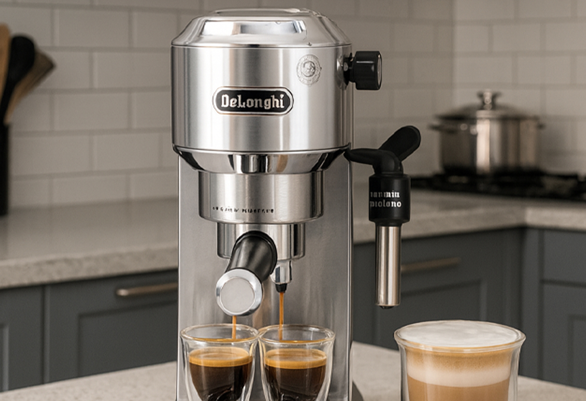 Απεικονίζεται η καφετιέρα